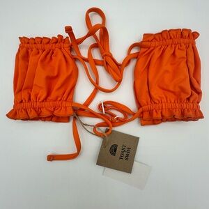 Free People Orange Bikini Top